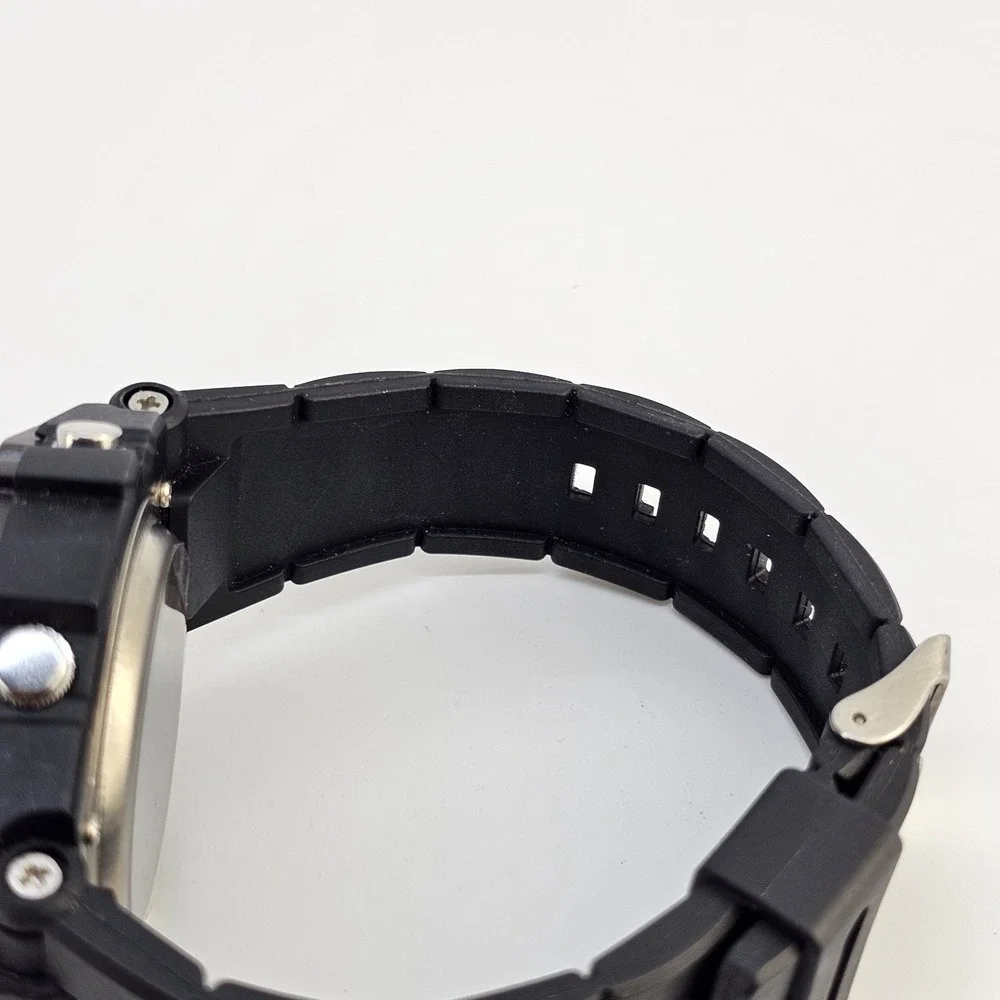 Findtime Men's Analog Digital Sports Watch 45MM Black Plastic Bands New Battery